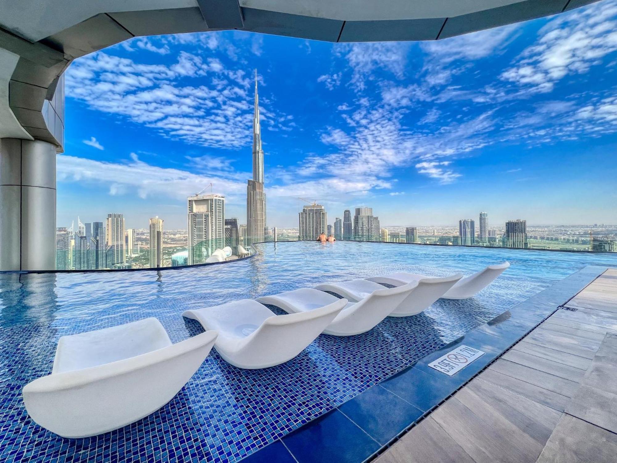 Apartmán Highest Infinity Pool In Downtown Dubaj Exteriér fotografie
