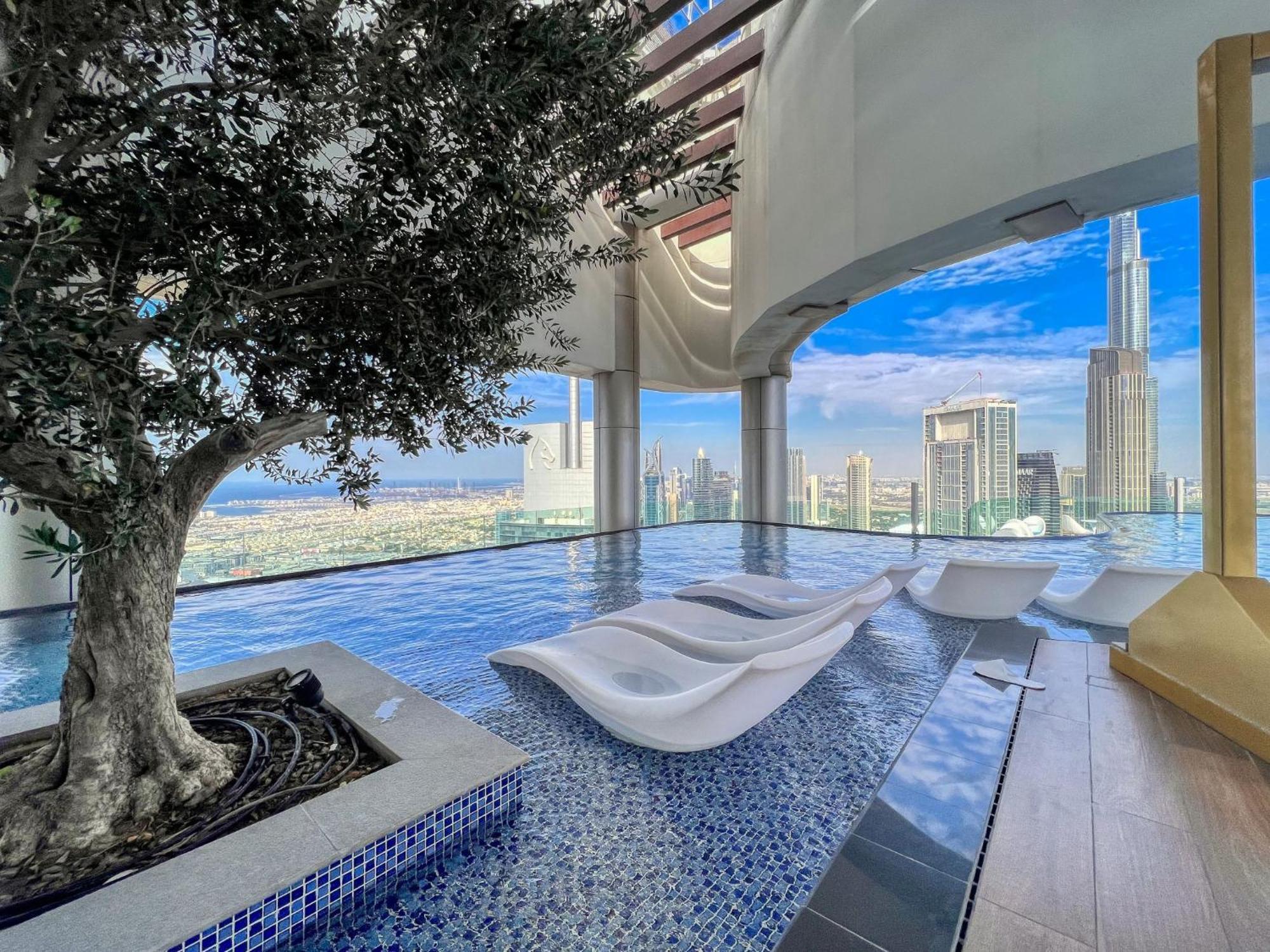 Apartmán Highest Infinity Pool In Downtown Dubaj Exteriér fotografie