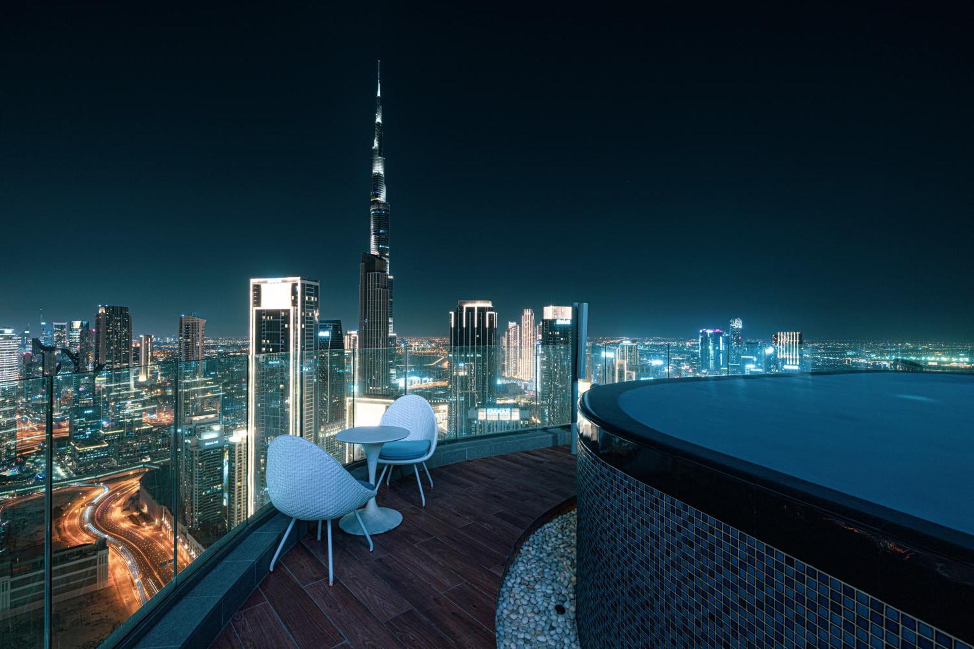 Apartmán Highest Infinity Pool In Downtown Dubaj Exteriér fotografie