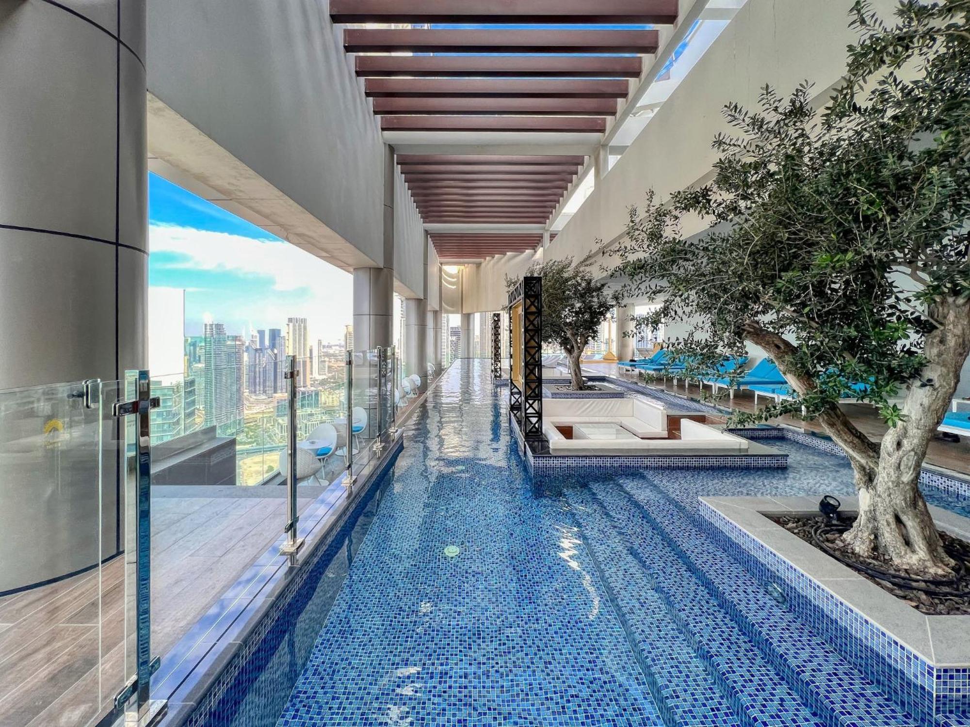 Apartmán Highest Infinity Pool In Downtown Dubaj Exteriér fotografie